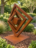 Inner Cube – Geometric Steel Sculpture