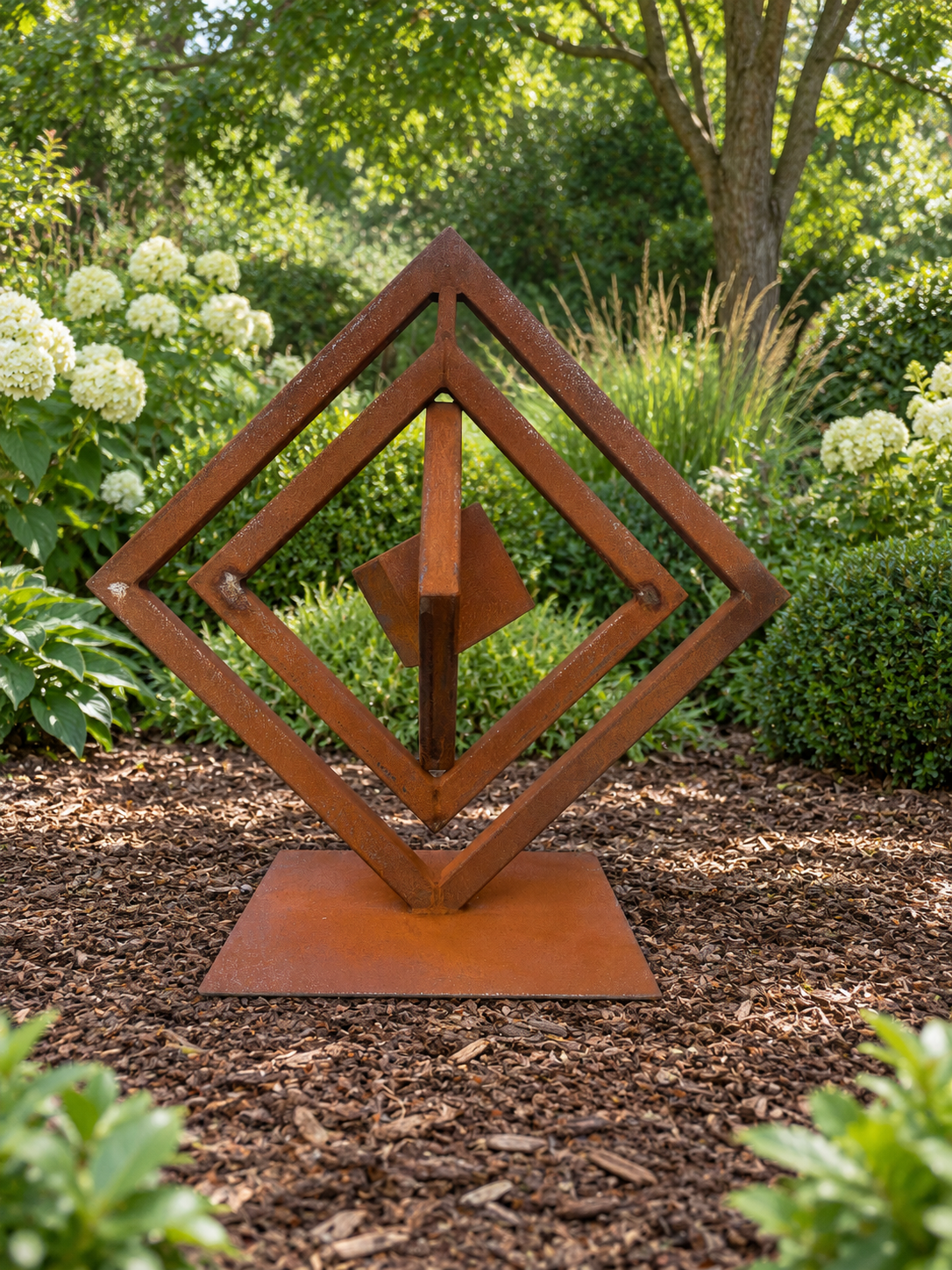 Inner Cube – Geometric Steel Sculpture