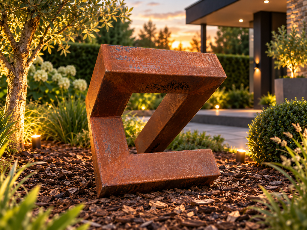 Interleg – Geometrisch stalen sculptuur