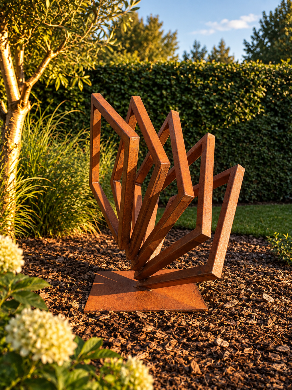 Inner Shift – Geometric Steel Sculpture