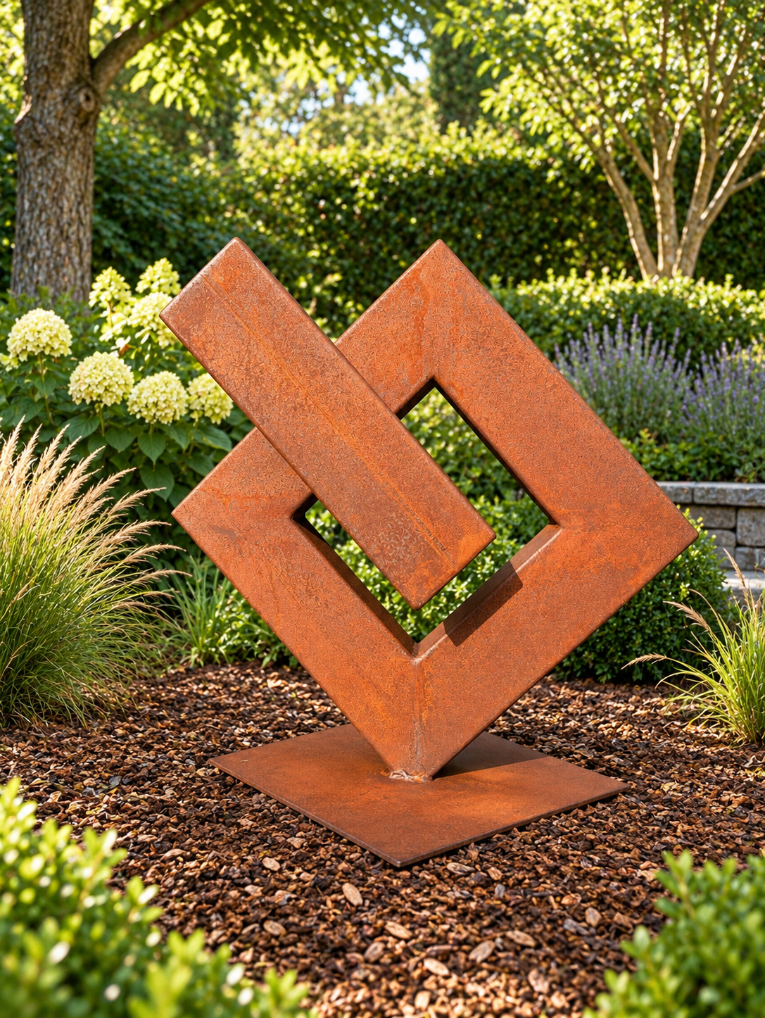 Square Shift – Geometric Steel Sculpture