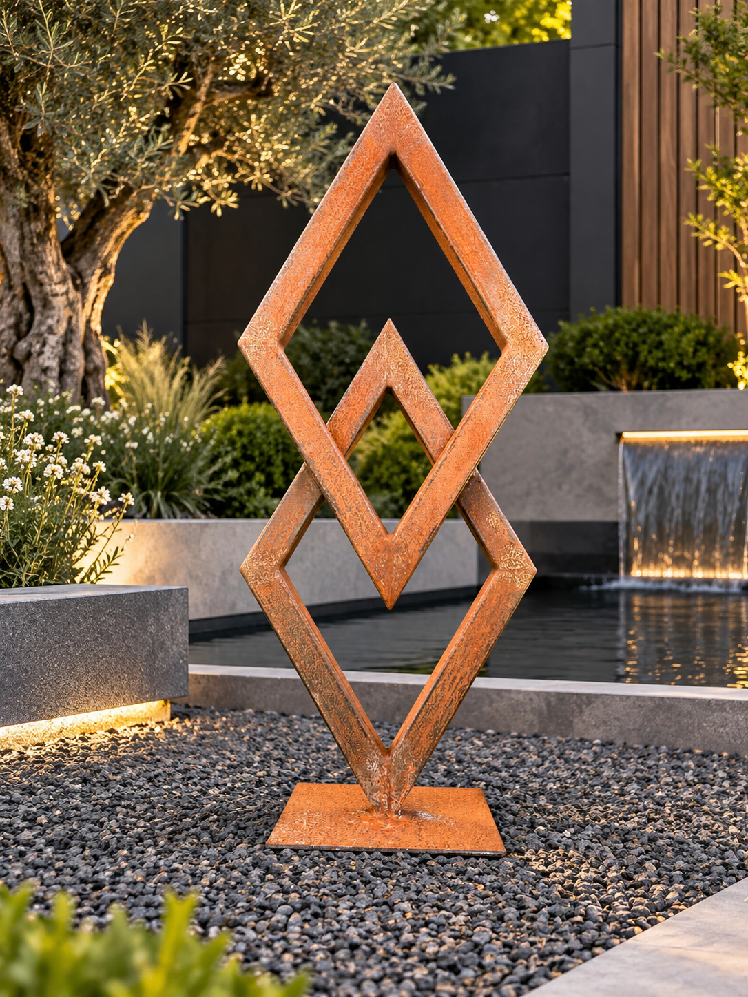 Twin Frame – Geometric Steel Sculpture