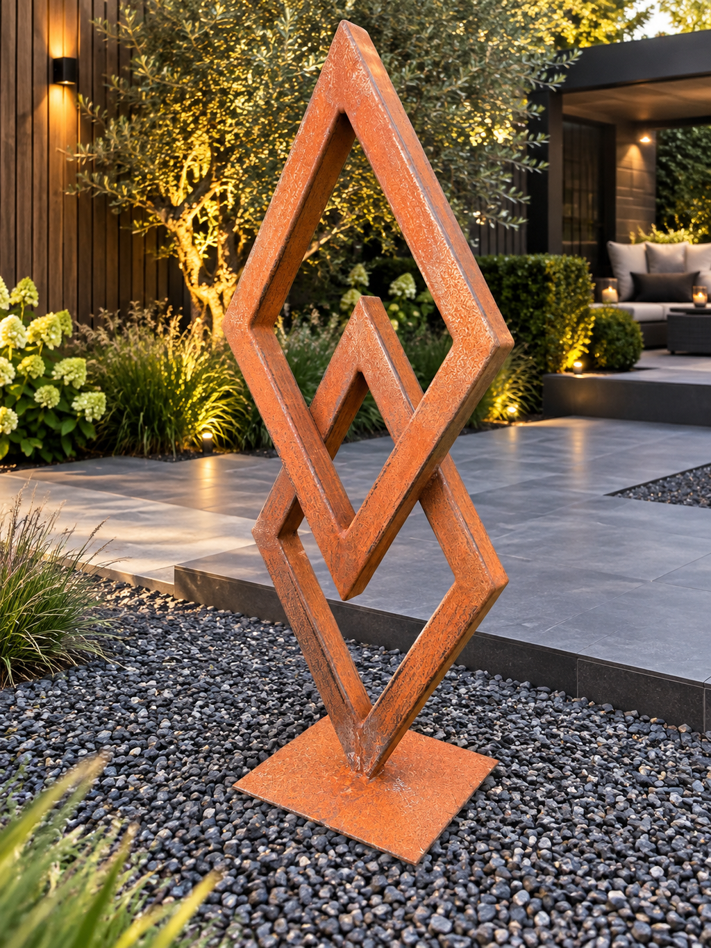 Twin Frame – Geometric Steel Sculpture