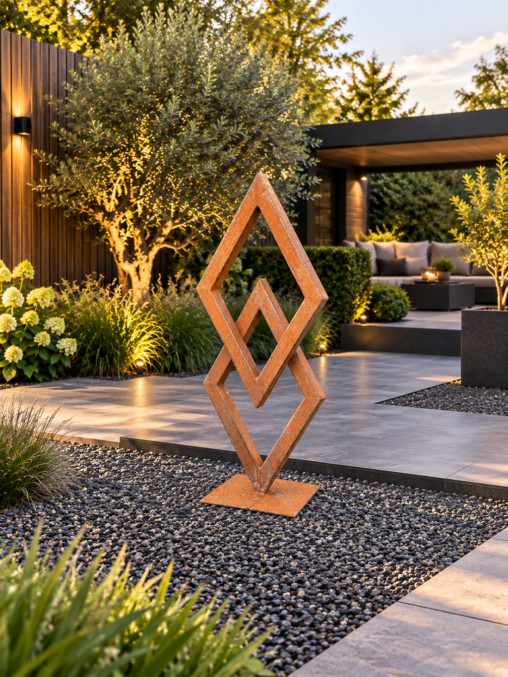 Twin Frame – Geometric Steel Sculpture