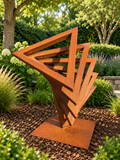 Vortex Frame – Geometric Steel Sculpture