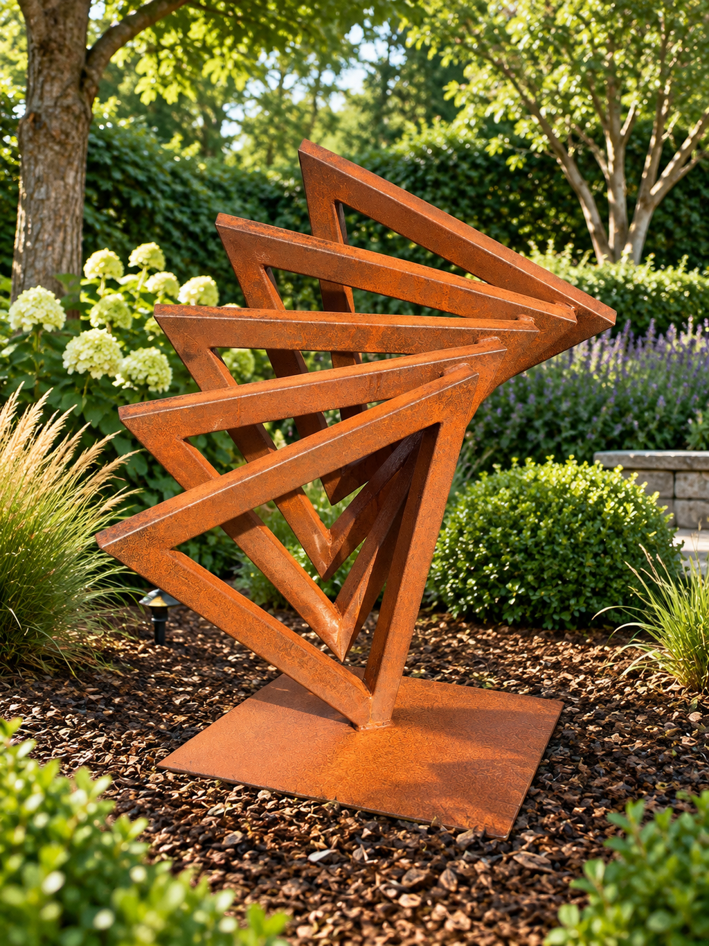 Vortex Frame – Geometric Steel Sculpture