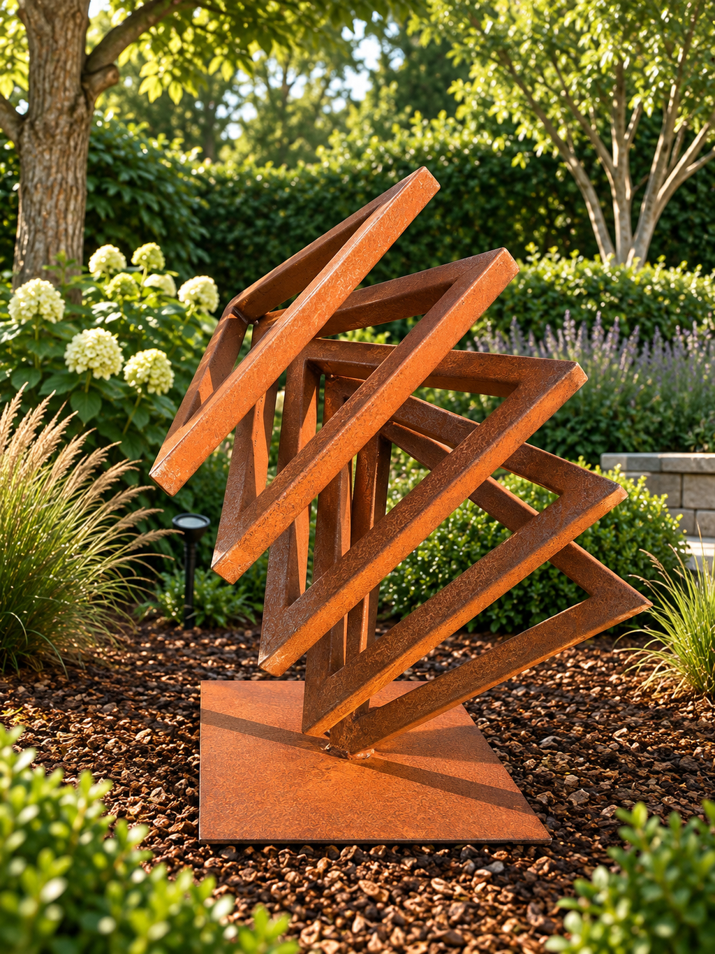 Vortex Frame – Geometric Steel Sculpture