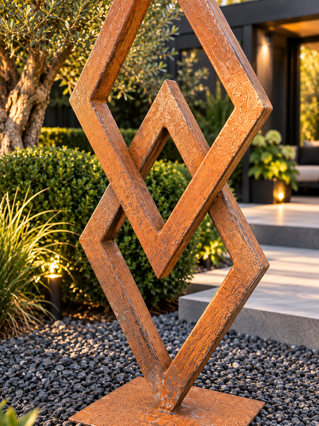 Twin Frame – Geometric Steel Sculpture